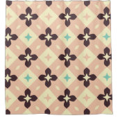 Seamless geometric floral  pattern douchegordijn (Voorkant)