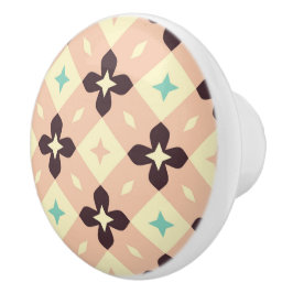 Seamless geometric floral  pattern keramische knop
