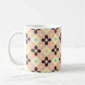 Seamless geometric floral  pattern koffiemok (Links)