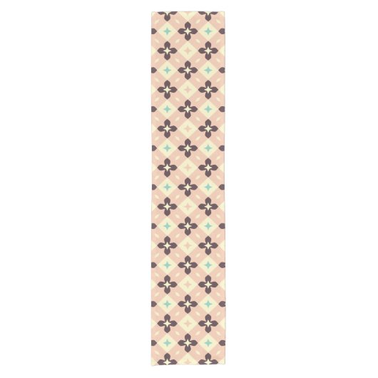 Seamless geometric floral  pattern korte tafelloper (Voorkant)