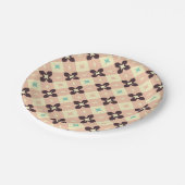 Seamless geometric floral  pattern papieren bordje (Gekanteld)