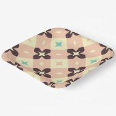 Seamless geometric floral  pattern papieren bordje (Gebogen)