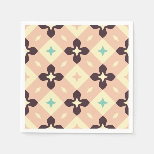 Seamless geometric floral  pattern servet (Voorkant)