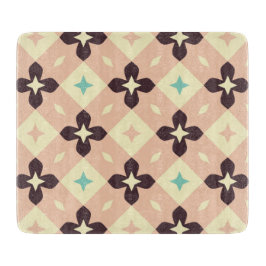 Seamless geometric floral  pattern snijplank