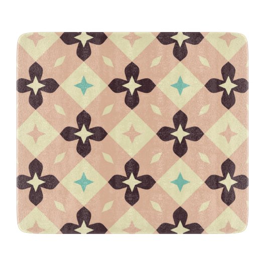 Seamless geometric floral  pattern snijplank (Voorkant)