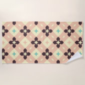 Seamless geometric floral  pattern strandlaken (Voorkant)