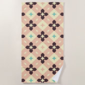 Seamless geometric floral  pattern strandlaken (Voorkant)