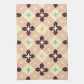 Seamless geometric floral  pattern theedoek (Verticaal)