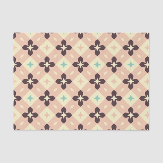 Seamless geometric floral pattern tissuepapier (Voorkant)
