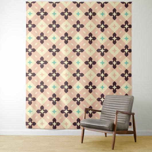 Seamless geometric floral  pattern wandkleed (In situ)