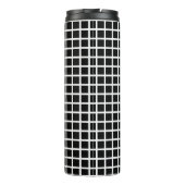 Seamless geometric pattern. Black square on white  Thermosbeker (Achterkant)
