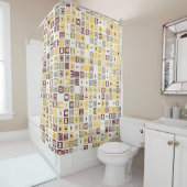 Seamless geometric pattern design illustrationabst douchegordijn (In situ)