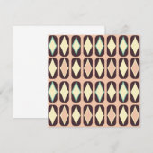 Seamless geometric pattern in dark brown leaf  bedankkaart (Voorkant / Achterkant)