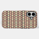 Seamless geometric pattern in dark brown leaf  Case-Mate iPhone case (Achterkant (horizontaal))