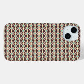 Seamless geometric pattern in dark brown leaf  Case-Mate iPhone case (Achterkant (horizontaal))