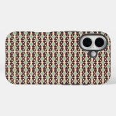 Seamless geometric pattern in dark brown leaf  Case-Mate iPhone case (Achterkant (horizontaal))