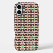 Seamless geometric pattern in dark brown leaf  Case-Mate iPhone case (Achterkant)
