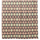 Seamless geometric pattern in dark brown leaf  douchegordijn (Voorkant)