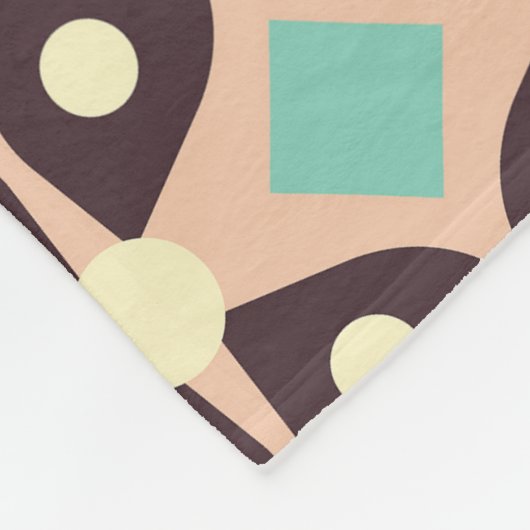 Seamless geometric pattern in dark brown leaf  fleece deken (Hoek)