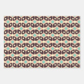 Seamless geometric pattern in dark brown leaf  inpakpapier vel (Voorkant)