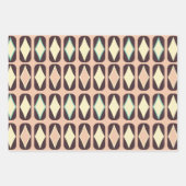 Seamless geometric pattern in dark brown leaf  inpakpapier vel (Voorkant 2)