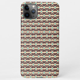 Seamless geometric pattern in dark brown leaf  iPhone 11Pro max hoesje