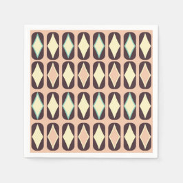 Seamless geometric pattern in dark brown leaf  servet