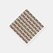 Seamless geometric pattern in dark brown leaf  servet (Hoek)