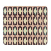 Seamless geometric pattern in dark brown leaf  snijplank (Voorkant)