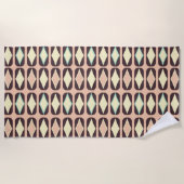 Seamless geometric pattern in dark brown leaf  strandlaken (Voorkant)
