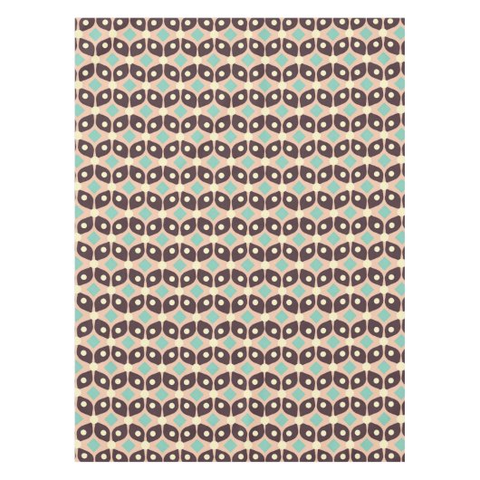 Seamless geometric pattern in dark brown leaf  tafelkleed (Voorkant)