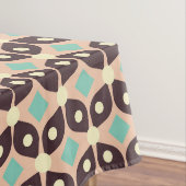 Seamless geometric pattern in dark brown leaf  tafelkleed (Voorbeeld)