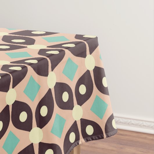 Seamless geometric pattern in dark brown leaf  tafelkleed (Voorbeeld)