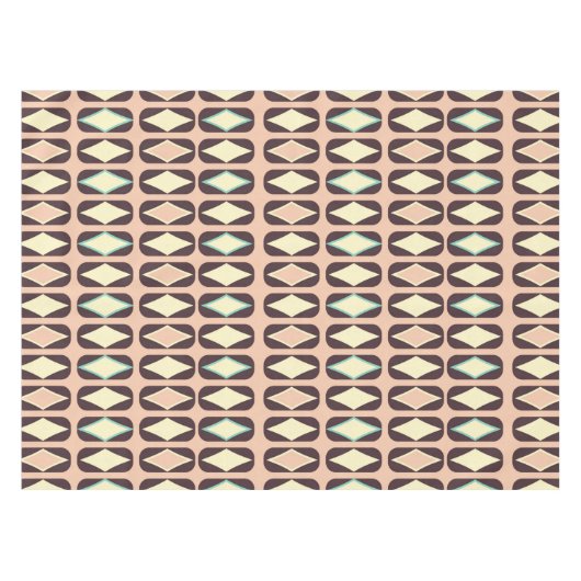 Seamless geometric pattern in dark brown leaf  tafelkleed (Voorkant (Horizontaal))