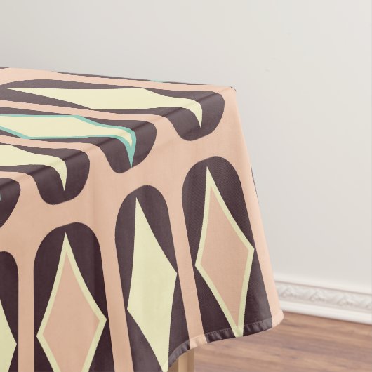 Seamless geometric pattern in dark brown leaf  tafelkleed (Voorbeeld)