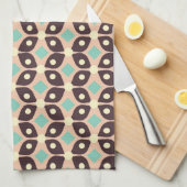 Seamless geometric pattern in dark brown leaf  theedoek (Quarter Fold)