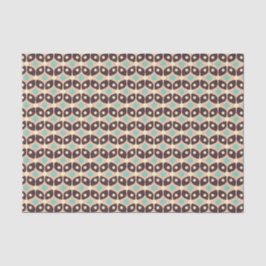 Seamless geometric pattern in dark brown leaf  tissuepapier