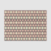 Seamless geometric pattern in dark brown leaf  tissuepapier (Voorkant)