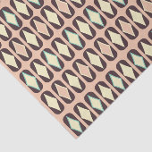 Seamless geometric pattern in dark brown leaf  tissuepapier (Detail)