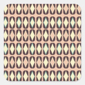 Seamless geometric pattern in dark brown leaf  vierkante sticker (Voorkant)