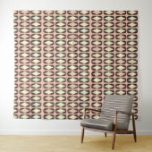 Seamless geometric pattern in dark brown leaf  wandkleed (In Situ (horizontaal))