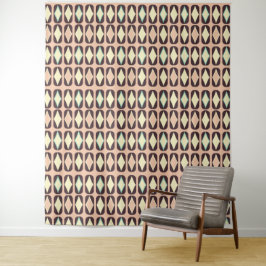 Seamless geometric pattern in dark brown leaf  wandkleed