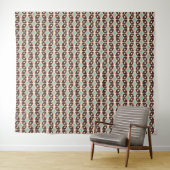 Seamless geometric pattern in dark brown leaf  wandkleed (In Situ (horizontaal))