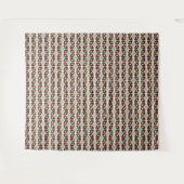 Seamless geometric pattern in dark brown leaf  wandkleed (Voorkant (horizontaal))