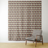Seamless geometric pattern in dark brown leaf  wandkleed (In situ)