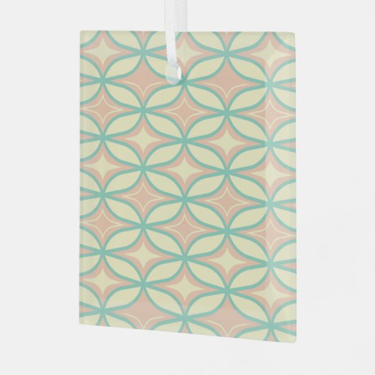  Seamless geometric pattern in diamond shapes  Glas Ornament (Voorkant links)