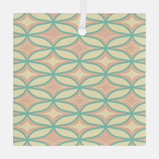  Seamless geometric pattern in diamond shapes  Glas Ornament (Achterkant)