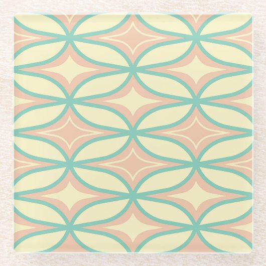  Seamless geometric pattern in diamond shapes  Glazen Onderzetter (Voorkant)