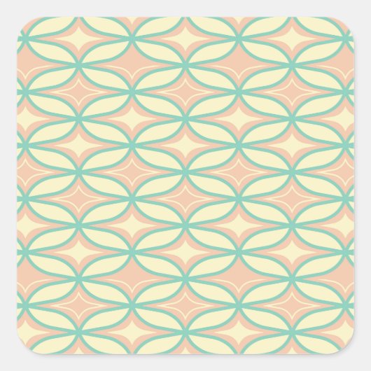  Seamless geometric pattern in diamond shapes  Vierkante Sticker (Voorkant)