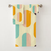 Seamless geometric pattern in retro vibes bad handdoek (Insitu)